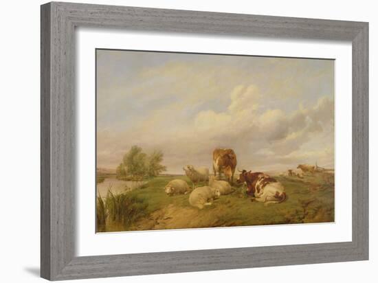 On Canterbury Meadows, 1861-Thomas Sidney Cooper-Framed Giclee Print