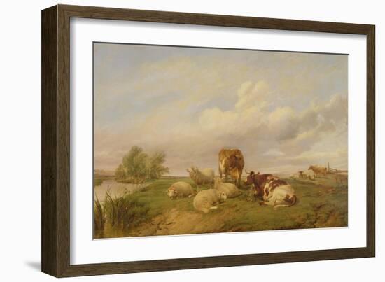 On Canterbury Meadows, 1861-Thomas Sidney Cooper-Framed Giclee Print