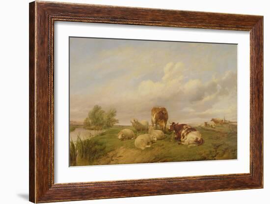 On Canterbury Meadows, 1861-Thomas Sidney Cooper-Framed Giclee Print