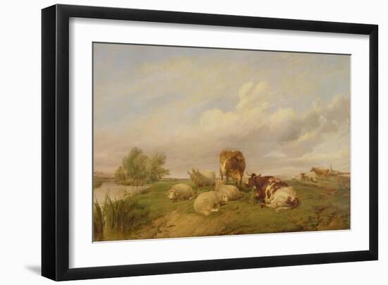 On Canterbury Meadows, 1861-Thomas Sidney Cooper-Framed Giclee Print