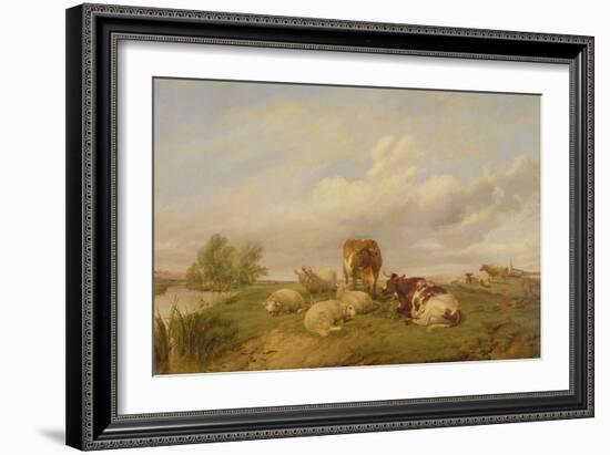 On Canterbury Meadows, 1861-Thomas Sidney Cooper-Framed Giclee Print