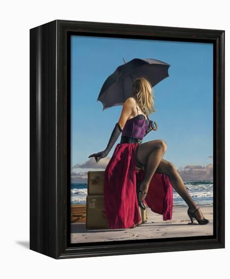 On Crescent Beach-Paul Kelley-Framed Stretched Canvas