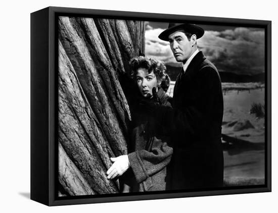 On Dangerous Ground, Ida Lupino, Robert Ryan, 1952-null-Framed Stretched Canvas