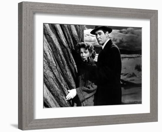 On Dangerous Ground, Ida Lupino, Robert Ryan, 1952-null-Framed Photo