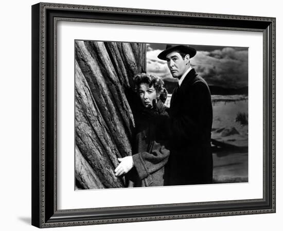 On Dangerous Ground, Ida Lupino, Robert Ryan, 1952-null-Framed Photo