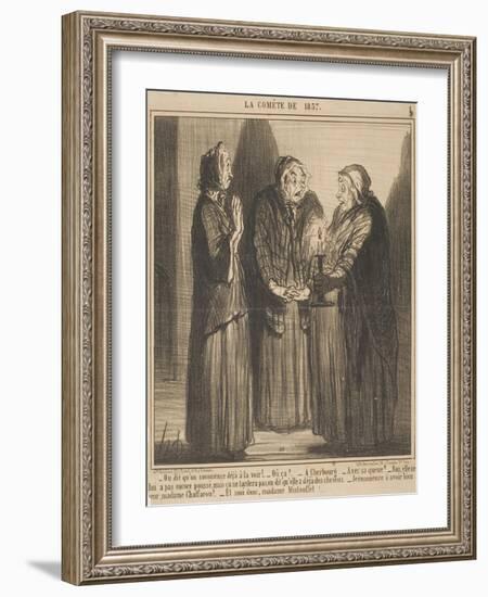 On Dit Qu'On Commence Déjà a La Voir!...-Honore Daumier-Framed Giclee Print