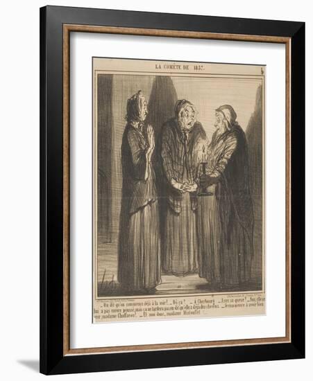 On Dit Qu'On Commence Déjà a La Voir!...-Honore Daumier-Framed Giclee Print