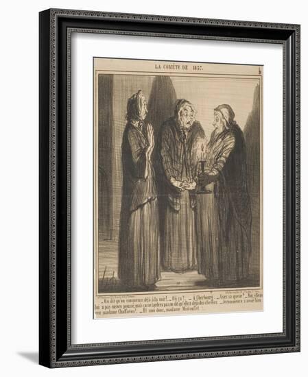 On Dit Qu'On Commence Déjà a La Voir!...-Honore Daumier-Framed Giclee Print