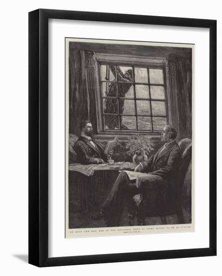 On Duty and Off, One of the Occasions When it Seems Better to Be an Officer-Joseph Nash-Framed Giclee Print