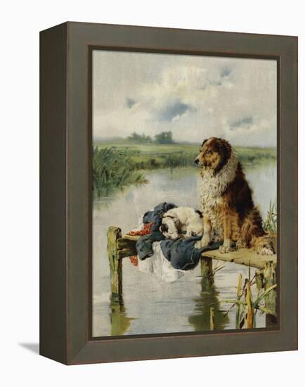 On Duty-Philip Eustace Stretton-Framed Premier Image Canvas