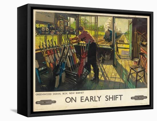 'On Early Shift', a British Railways Advertising Poster, 1948 (Colour Lithograph)-Terence Cuneo-Framed Premier Image Canvas