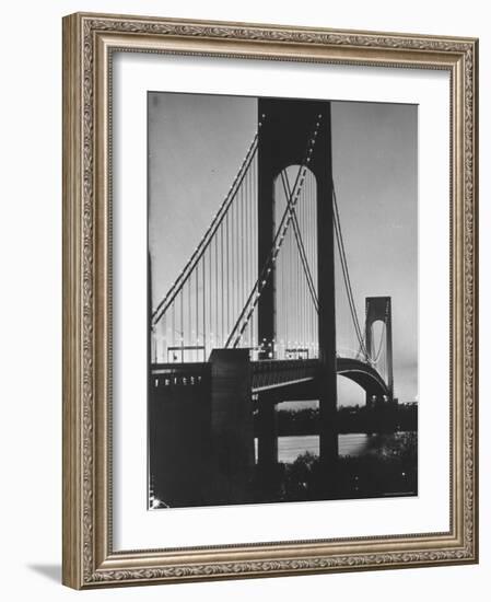 On Eve of Bridge Opening, Looking from Brooklyn to Staten Island-Dmitri Kessel-Framed Photographic Print