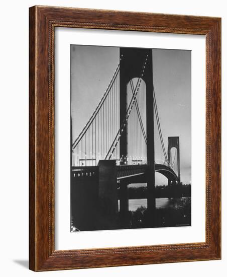 On Eve of Bridge Opening, Looking from Brooklyn to Staten Island-Dmitri Kessel-Framed Photographic Print