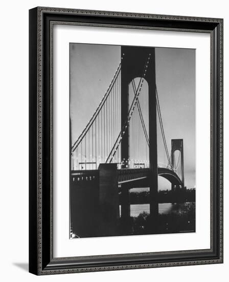 On Eve of Bridge Opening, Looking from Brooklyn to Staten Island-Dmitri Kessel-Framed Photographic Print