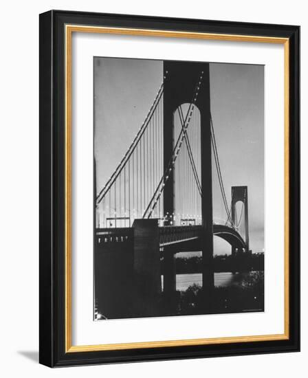 On Eve of Bridge Opening, Looking from Brooklyn to Staten Island-Dmitri Kessel-Framed Photographic Print