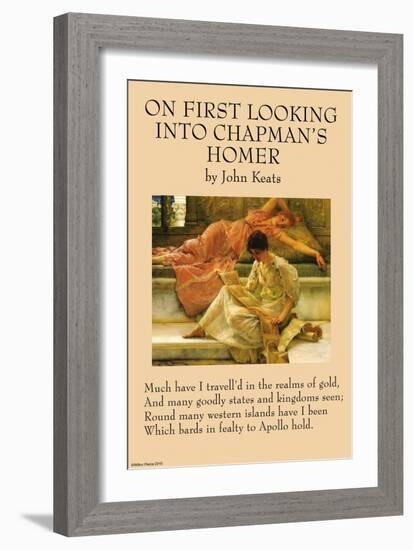On First Looking Into Chapman's Homer-null-Framed Art Print