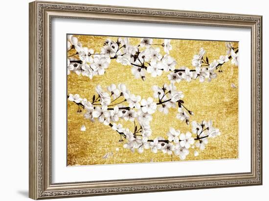 On Gold Magnolias-Kimberly Allen-Framed Art Print