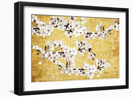 On Gold Magnolias-Kimberly Allen-Framed Art Print