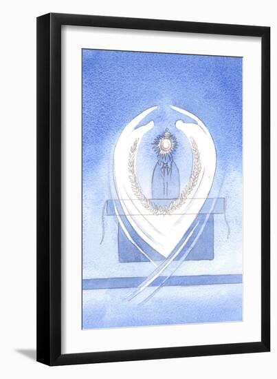 On Greeting Christ, the King, I Saw a Host Enclosed with Rays Around, with a Crown Above, a Royal W-Elizabeth Wang-Framed Giclee Print