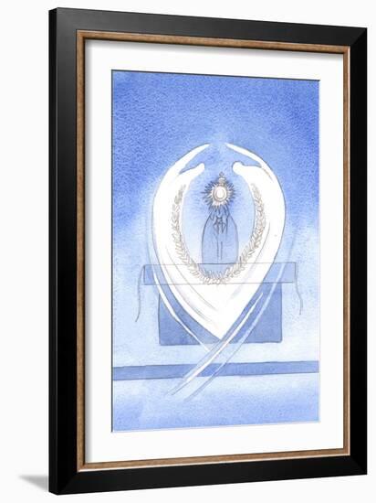 On Greeting Christ, the King, I Saw a Host Enclosed with Rays Around, with a Crown Above, a Royal W-Elizabeth Wang-Framed Giclee Print