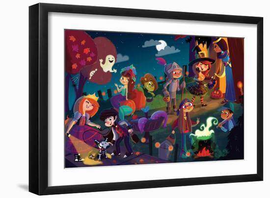 On Halloween Night - Jack & Jill-Tatevik Avakyan-Framed Giclee Print