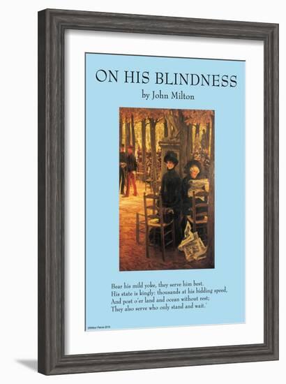 On His Blindness-null-Framed Art Print