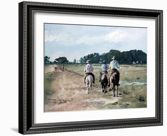 On Horseback, 2010-Cruz Jurado Traverso-Framed Giclee Print