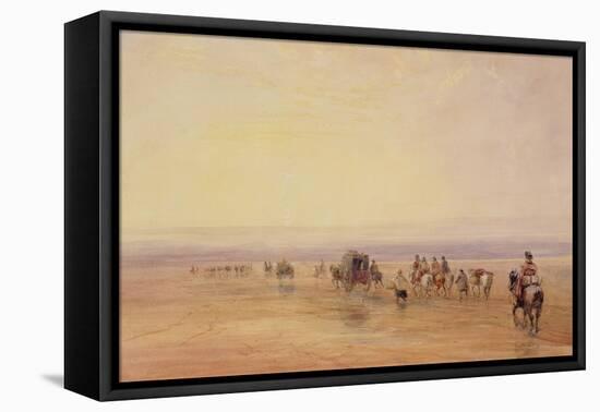 On Lancaster Sands, Sunset (Crossing Lancaster Sands) C.1835-David Cox-Framed Premier Image Canvas