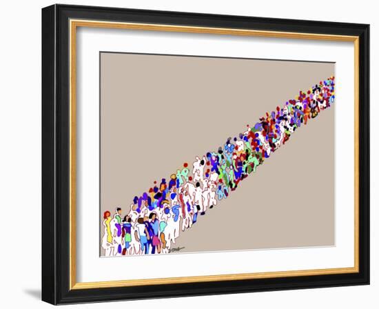 On Line No.1-Diana Ong-Framed Giclee Print