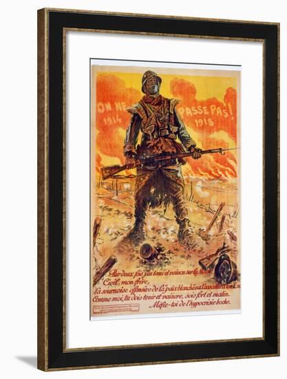 On Ne Passe Pas, 1914-1918, C.1918-Maurice Louis Henri Neumont-Framed Giclee Print