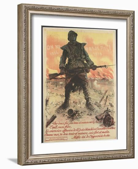 On ne passe pas! 1914/1918-null-Framed Giclee Print