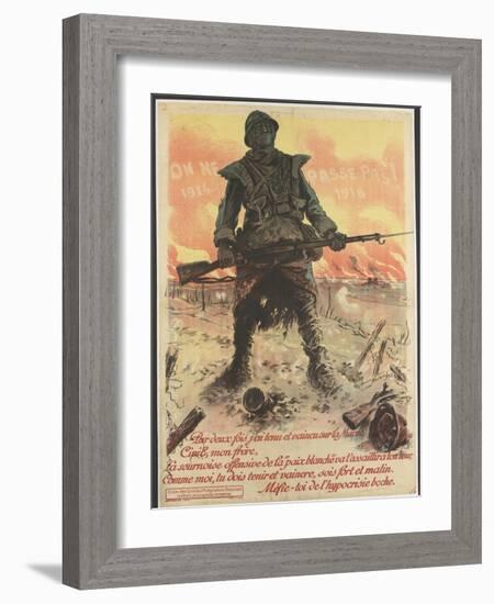 On ne passe pas! 1914/1918-null-Framed Giclee Print