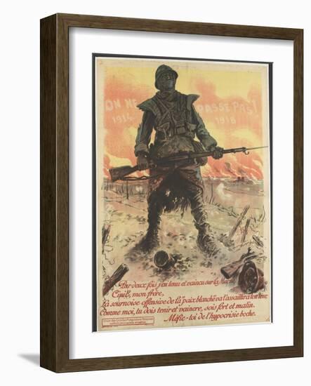 On ne passe pas! 1914/1918-null-Framed Giclee Print