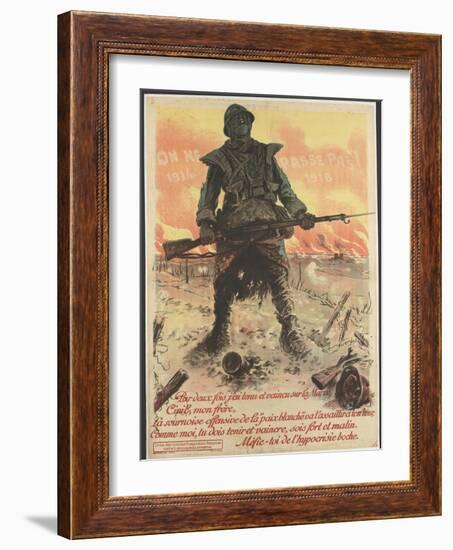 On ne passe pas! 1914/1918-null-Framed Giclee Print