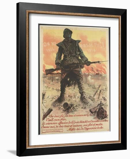 On ne passe pas! 1914/1918-null-Framed Giclee Print