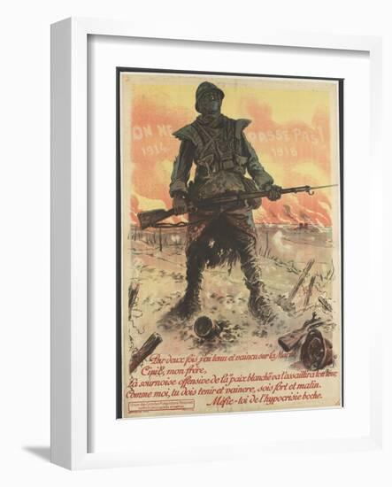 On ne passe pas! 1914/1918-null-Framed Giclee Print