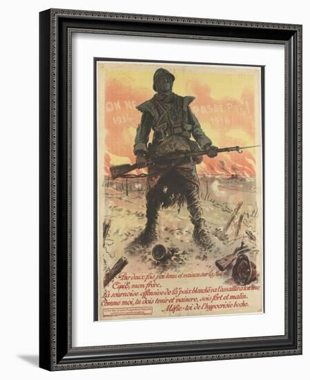 On ne passe pas! 1914/1918-null-Framed Giclee Print