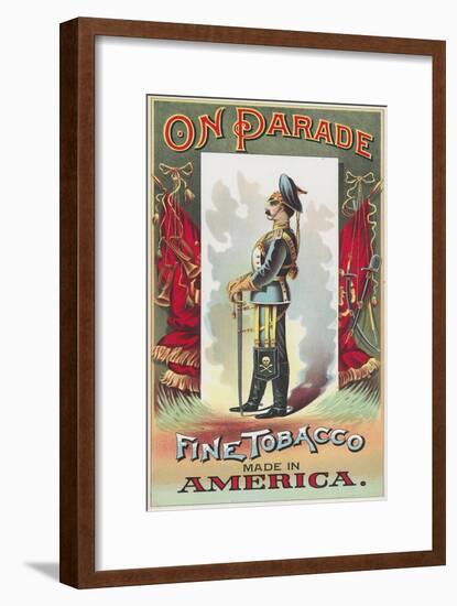 On Parade Brand Tobacco Label-Lantern Press-Framed Art Print