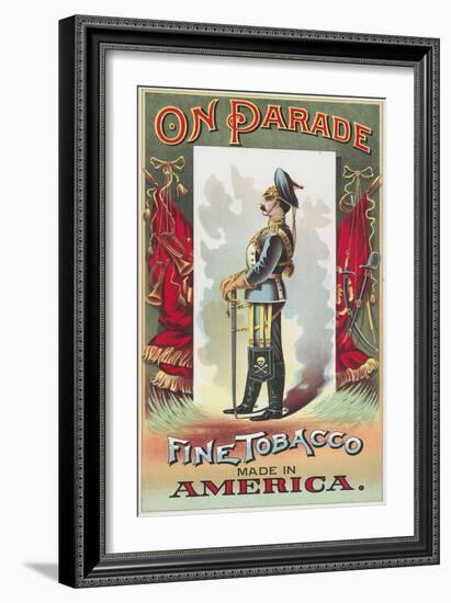 On Parade Brand Tobacco Label-Lantern Press-Framed Art Print