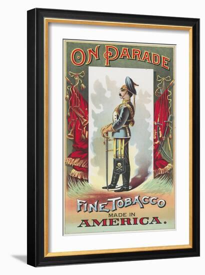 On Parade Brand Tobacco Label-Lantern Press-Framed Art Print