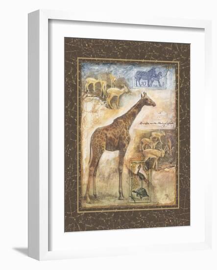 On Safari II-Tina Chaden-Framed Art Print