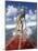 On-surfboard View of a Female Surfer-null-Mounted Photographic Print