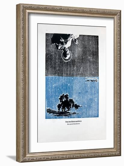 On the Afterwordly, Thus Spoke Zarathustra, 2023 (Woodcut and Silkscreen)-Guilherme Pontes-Framed Giclee Print