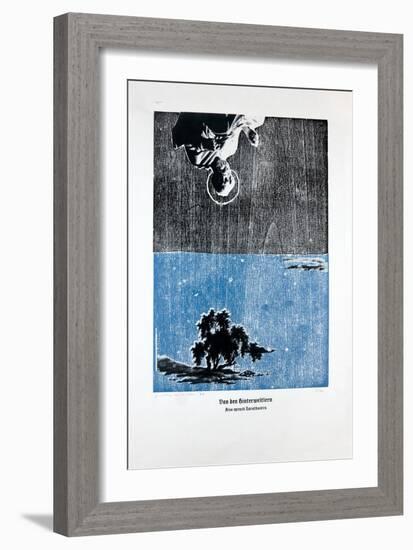 On the Afterwordly, Thus Spoke Zarathustra, 2023 (Woodcut and Silkscreen)-Guilherme Pontes-Framed Giclee Print