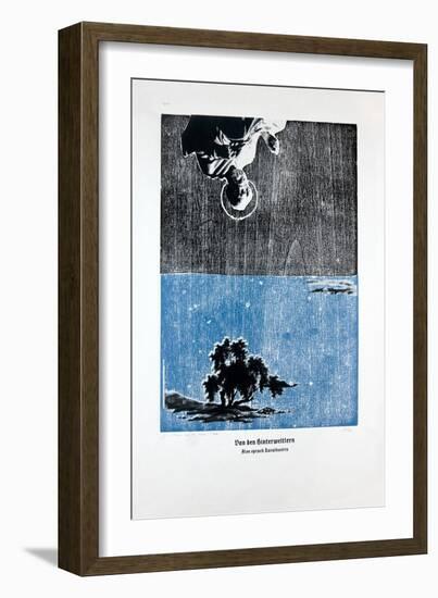 On the Afterwordly, Thus Spoke Zarathustra, 2023 (Woodcut and Silkscreen)-Guilherme Pontes-Framed Giclee Print