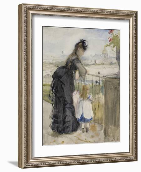 On the Balcony, 1871-72-Berthe Morisot-Framed Giclee Print