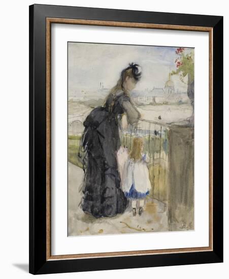 On the Balcony, 1871-72-Berthe Morisot-Framed Giclee Print