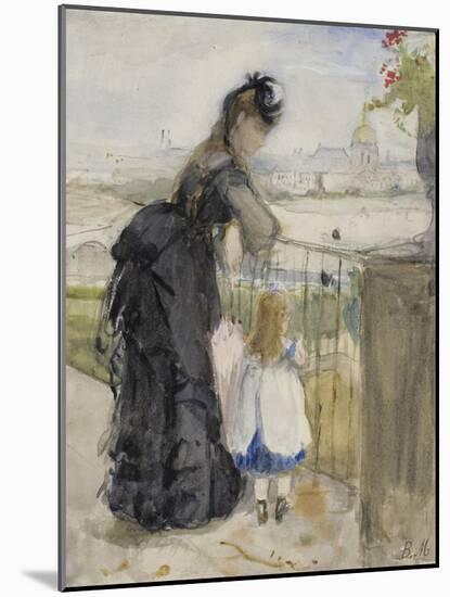 On the Balcony, 1871-72-Berthe Morisot-Mounted Giclee Print