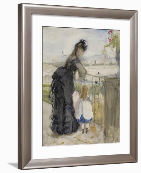 On the Balcony, 1871-72-Berthe Morisot-Framed Giclee Print