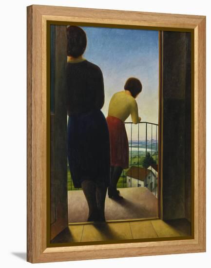 On the Balcony, 1927-Georg Schrimpf-Framed Premier Image Canvas